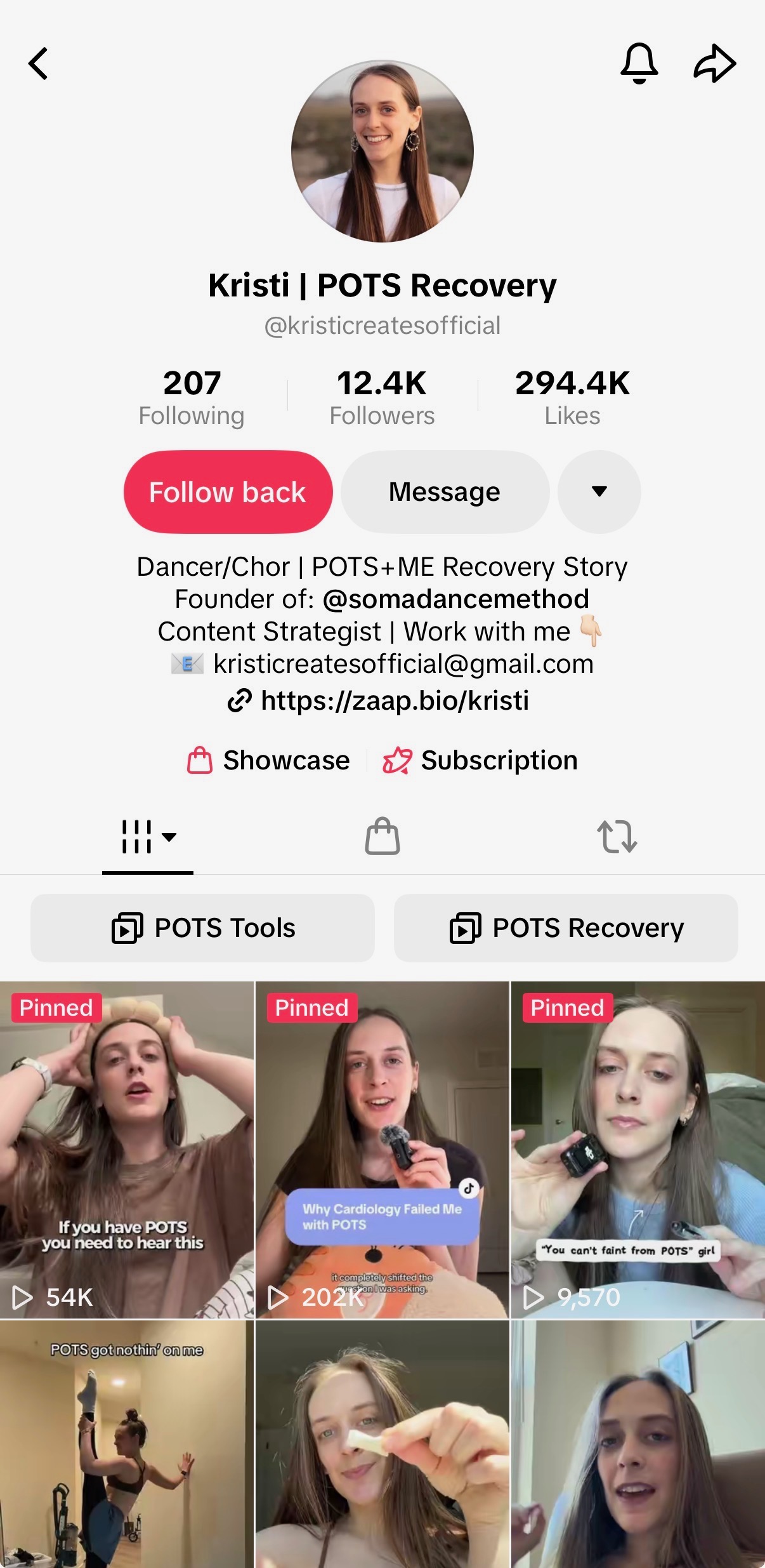 @kristicreatesofficial TikTok profile — 12.4K followers